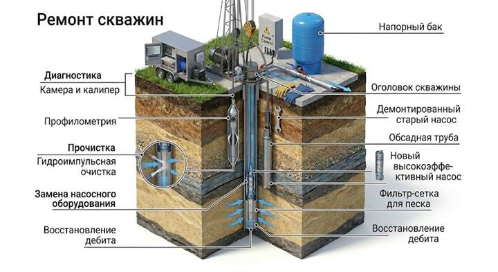 Ремонт скважин в Грозном